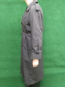 Women's London Fog Long Black Lined Raincoat Size