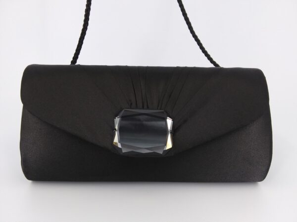 Jessica McClintock black clutch purse with strap