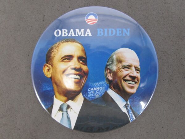 2008 Barack OBAMA Joe BIDEN Jugate Campaign Button