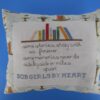 Battle Of the Books Cross Stitch Pillow
