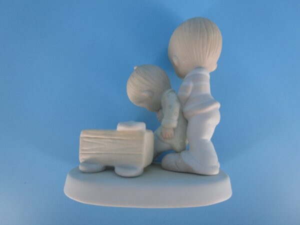 Precious Moments Figurine - Boy Helping Friend after Coaster Accident - Image 2