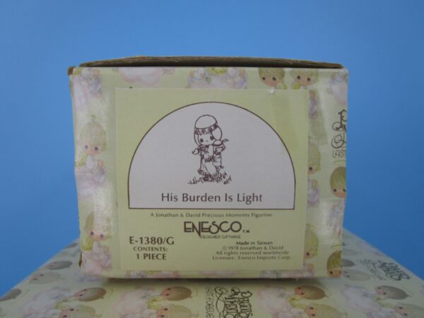 Precious Moments Figurine - "His Burden is Light" - Image 3