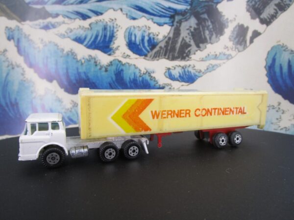 Yatming White Cabover WERNER CONTINENTAL Semi Truck Tractor Trailer