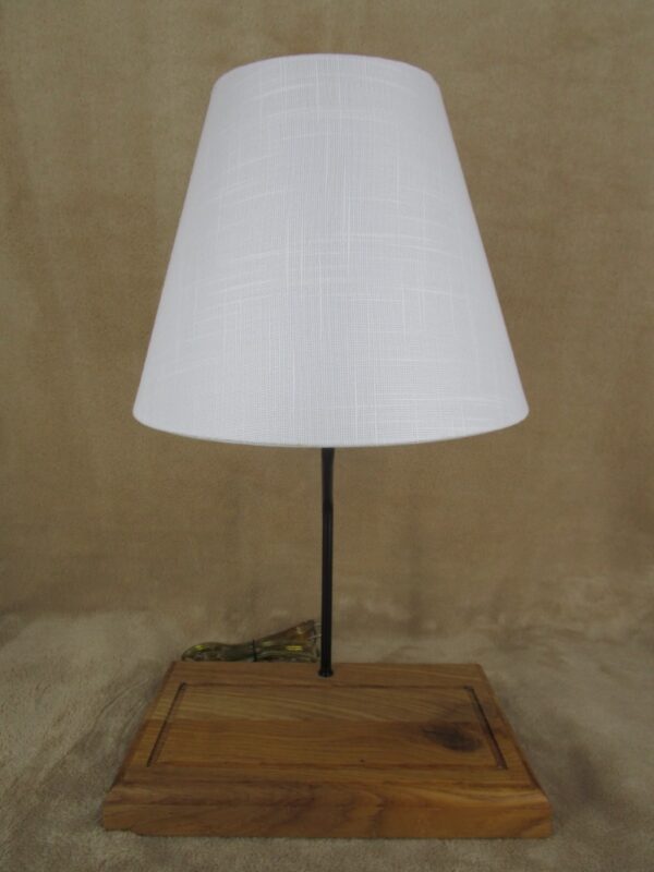 Hand Made White Oak Base with lamp for 1:24 Plastic model display case