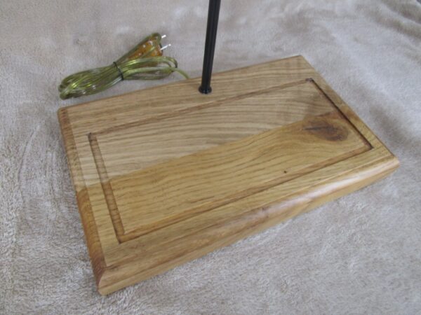 Hand Made White Oak Base with lamp for 1:24 Plastic model display case - Image 3