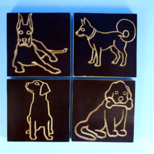 Dog Beverage Coasters - set of 4