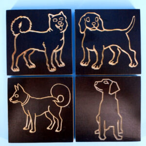 Dog Beverage Coasters - set of 4