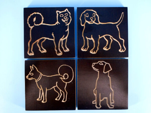 Dog Beverage Coasters - set of 4