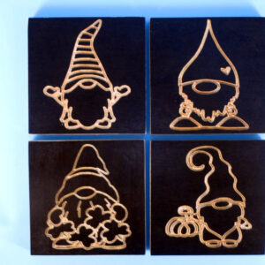 Gnome Beverage coasters set of 4