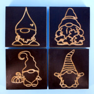 Gnome Beverage Coasters set of 4