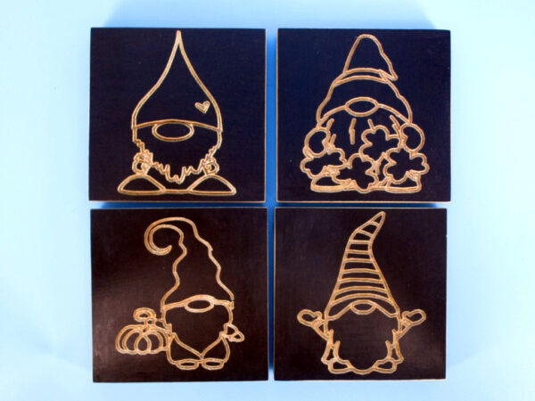 Gnome Beverage Coasters set of 4