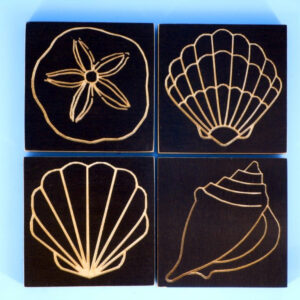 Ocean Sell Coasters - set of 4