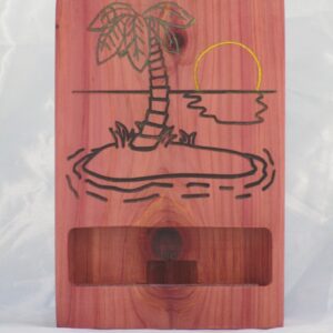 Eastern Red Cedar Phone Stand - Sunset
