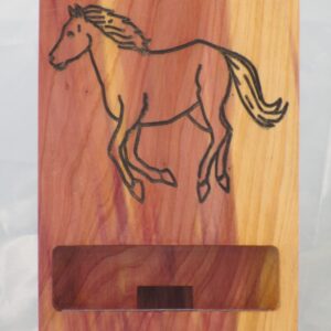 Eastern Red Cedar Phone Stand - Horse