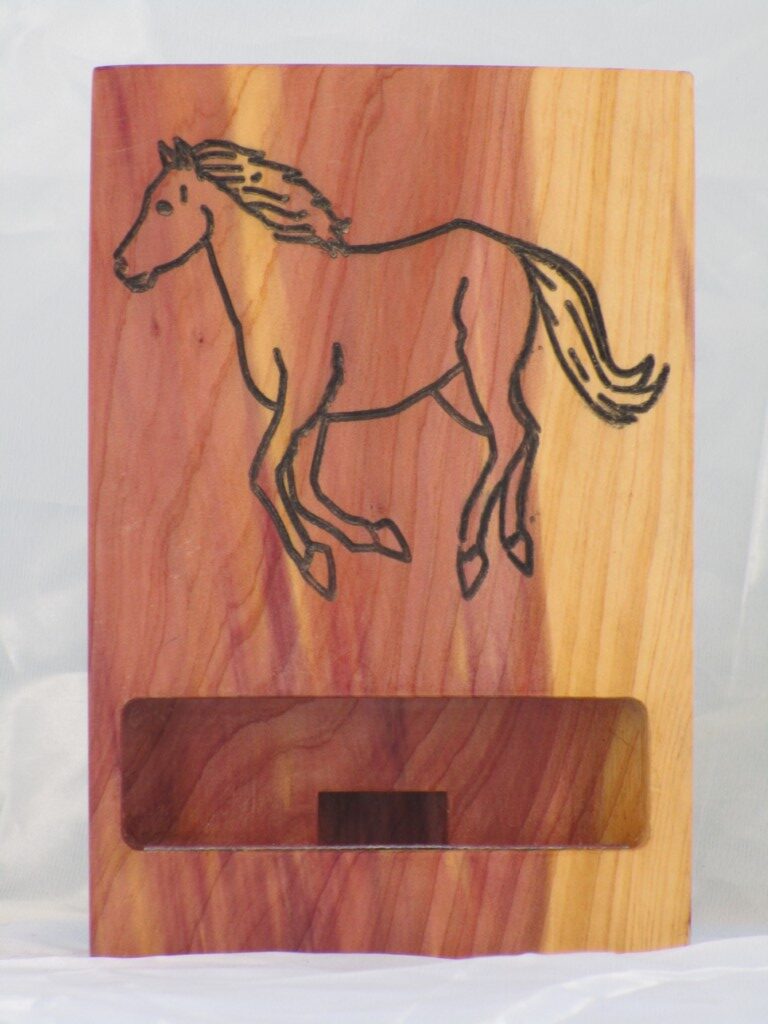 Eastern Red Cedar Phone Stand - Horse