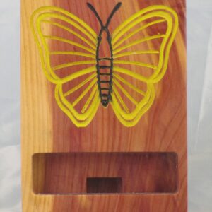 Eastern Red Cedar Phone Stand - Butterfly