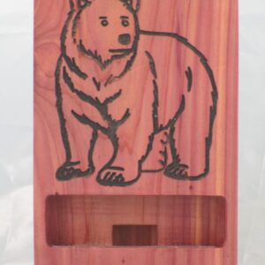 Eastern Red Cedar Phone Stand - Bear
