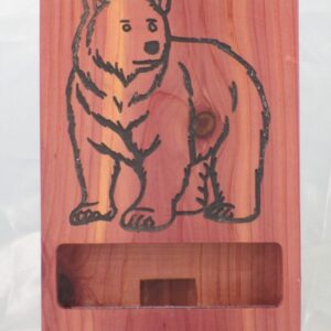 Eastern Red Cedar Phone Stand - Bear