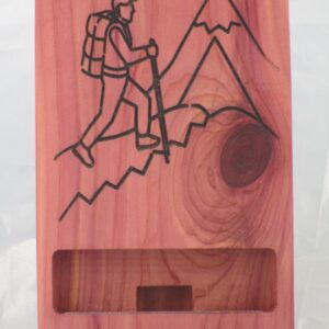 Eastern Red Cedar Phone Stand - Man hiking