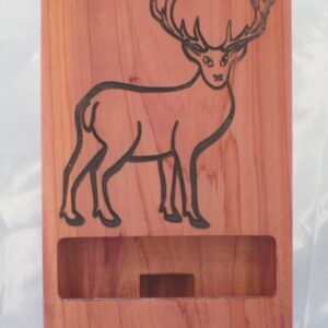 Eastern Red Cedar Phone Stand - Deer