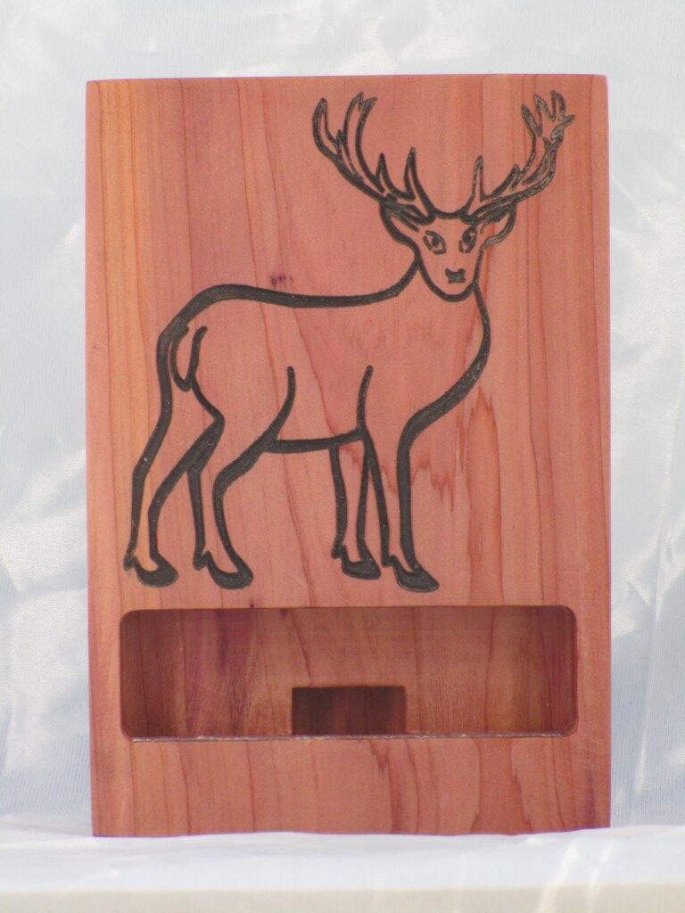 Eastern Red Cedar Phone Stand - Deer