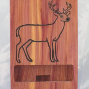 Eastern Red Cedar Phone Stand - Deer