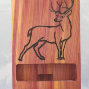 Eastern Red Cedar Phone Stand - Deer