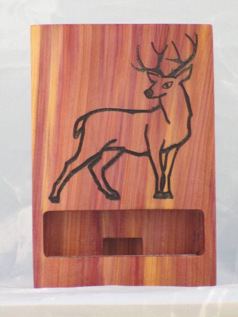 Eastern Red Cedar Phone Stand - Deer