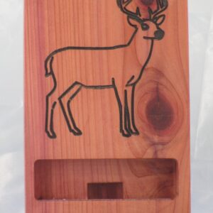Eastern Red Cedar Phone Stand - Deer
