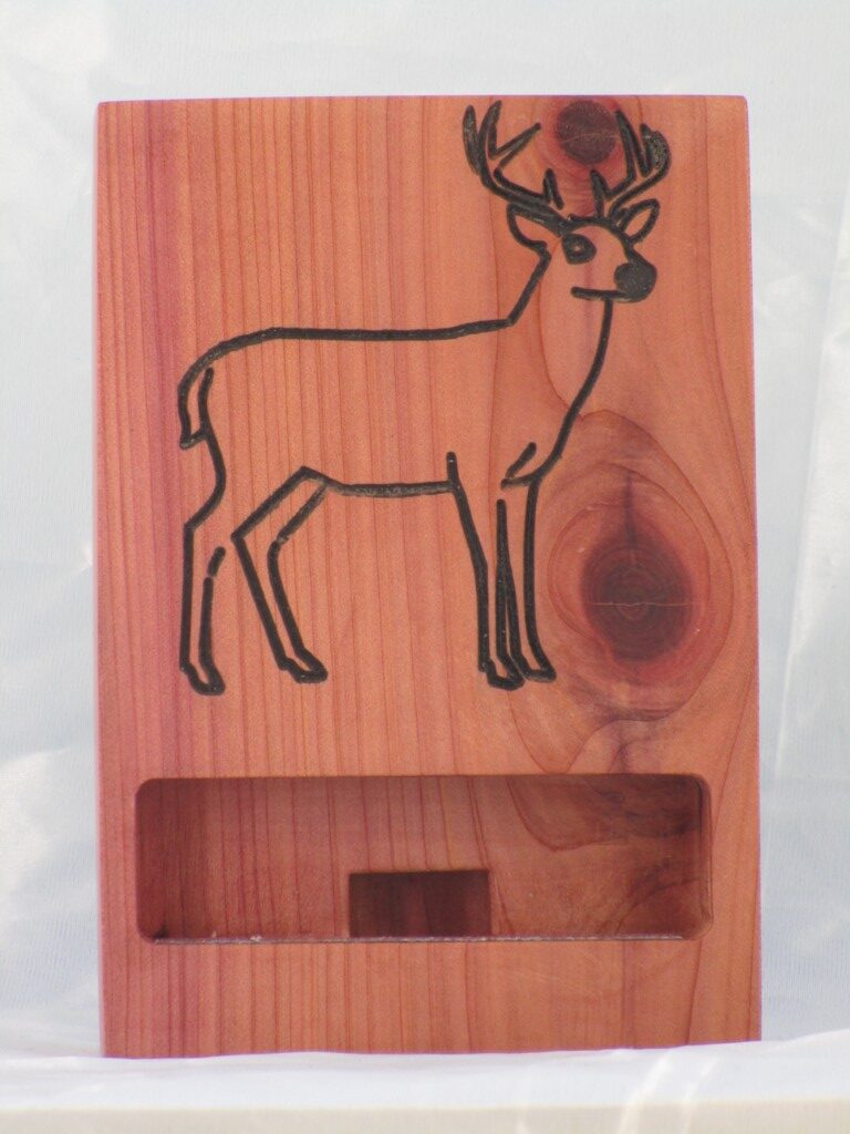 Eastern Red Cedar Phone Stand - Deer