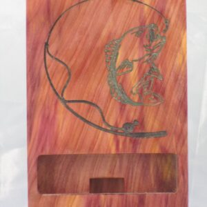 Eastern Red Cedar Phone Stand - Fly Fishing/Live edge wood
