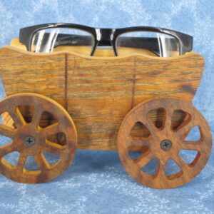 Oak Covered Wagon Eye Glass holder