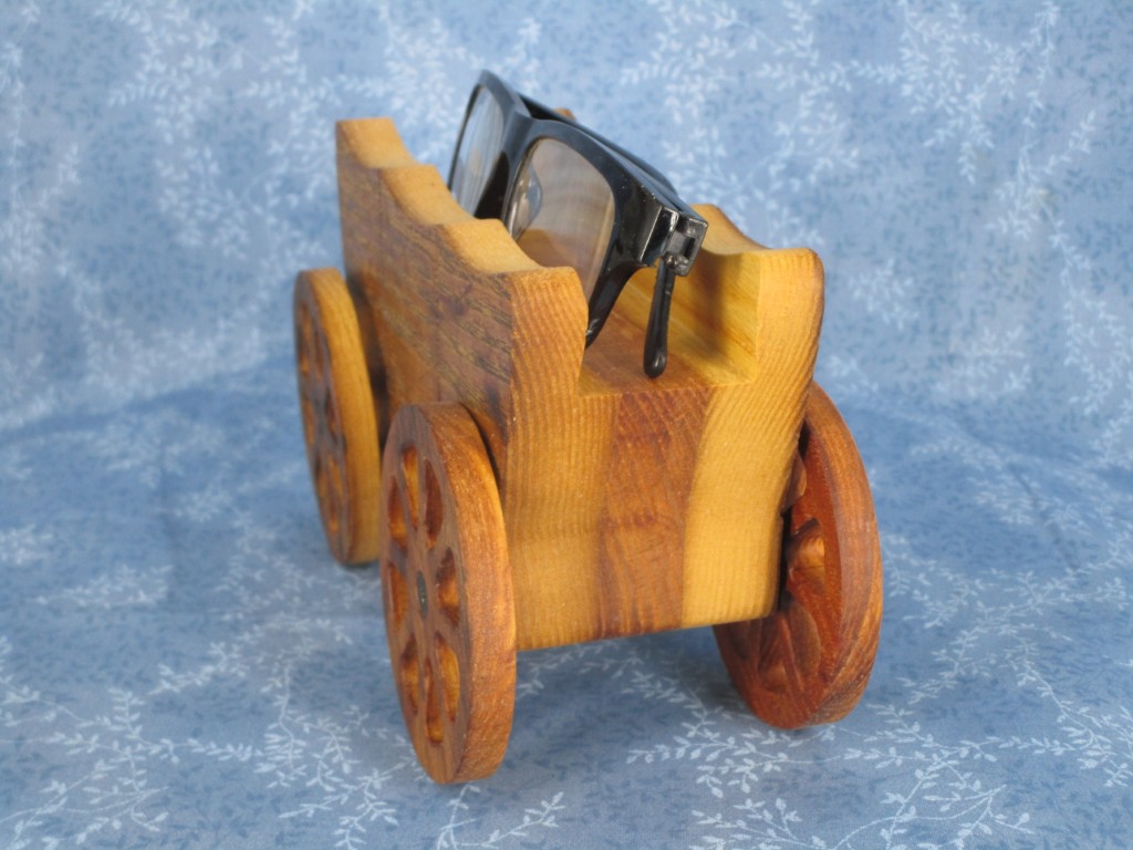 Oak Covered Wagon Eye Glass holder - Image 2